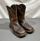 Herman Surviors Brown Leather Steel Tow Rubber Sole Western Boots Us 8.5 Eu 41.5 Pre-owned. Price: $39.95.