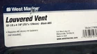Louvered Ventilator Black Abs West Marine 10" X 5" New. Price: $20.00.